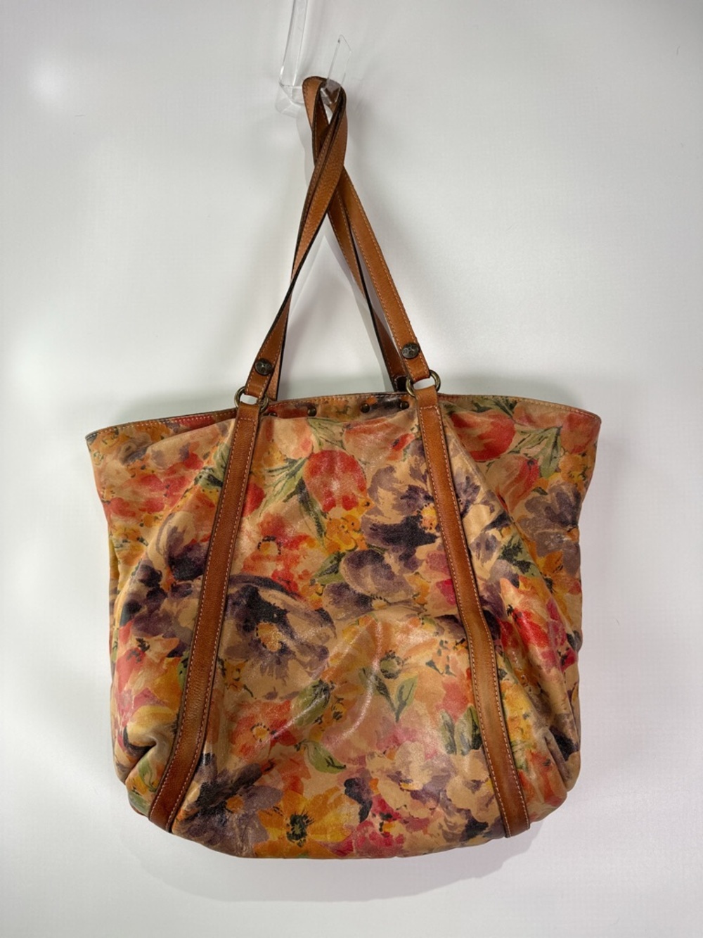 Patricia Nash Benvenuto Tote Studded Floral Leather Spring Multi Large - Picture 2 of 15